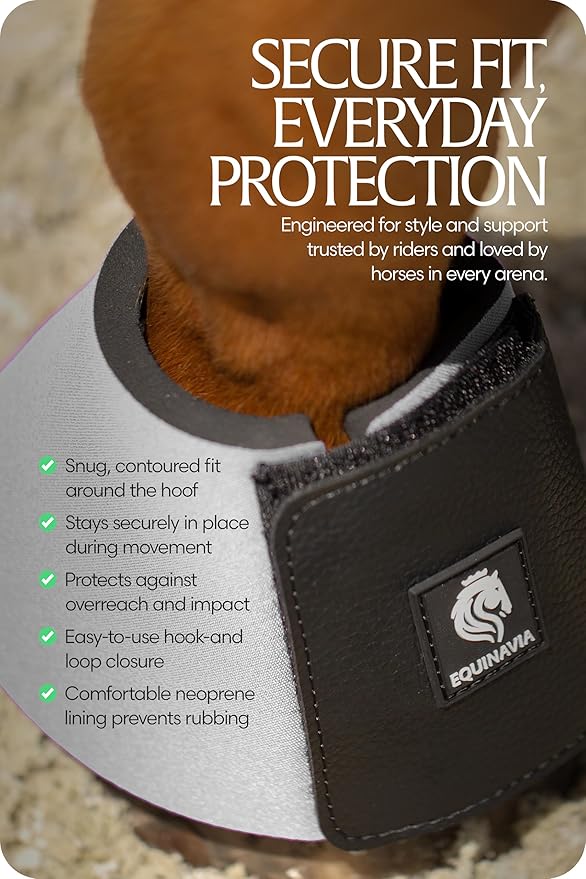 Equinavia Toki Bell Boots for Horses | Neoprene Overreach Boots - White - XL