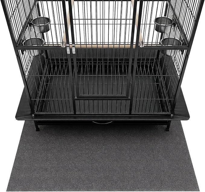 Under Pet Cage Mat for Bird Cages, Dog Kennels, Reptile Aquariums, Dog Kennels, Water-Resistant Pad for Hard Floors and Surfaces (XX-Large)
