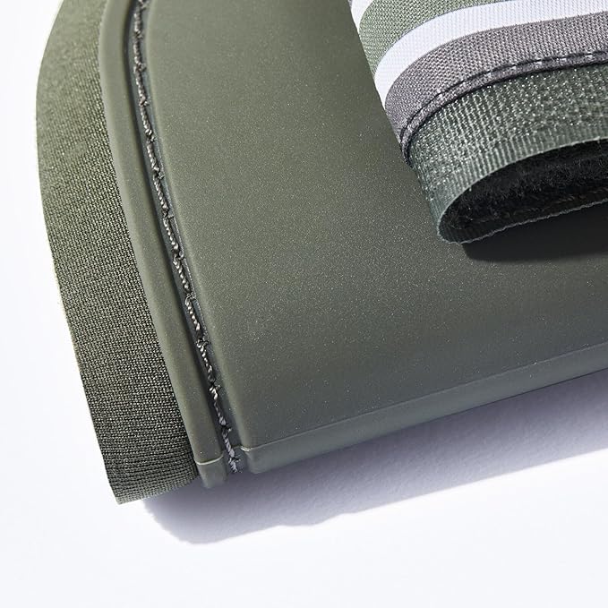 HORZE Adepto Open Front Tendon Boots | Durable Shell with Neoprene Lining - Beetle Khaki Green - Cob