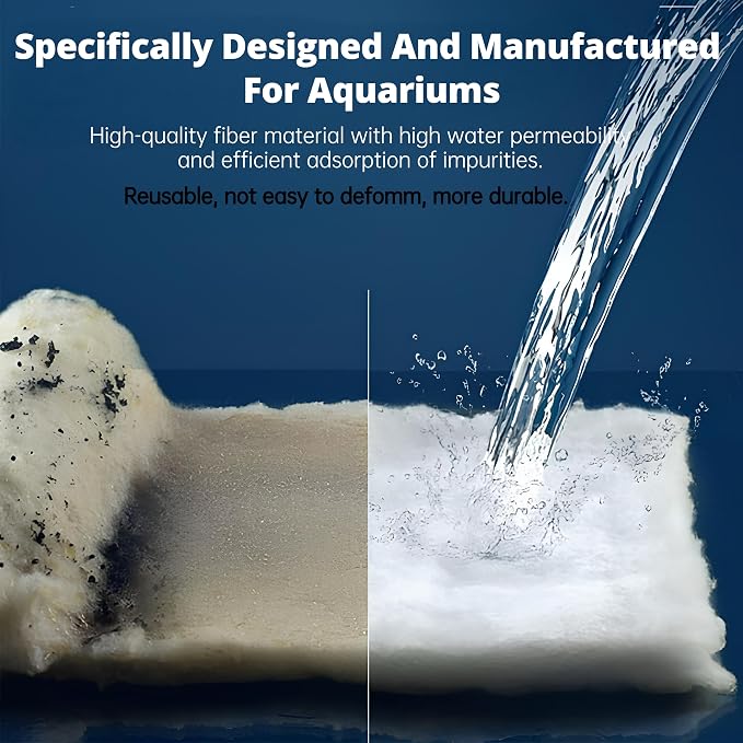 UBeesize Aquarium Filter Media Floss, High Efficiency Aquarium Filter Material