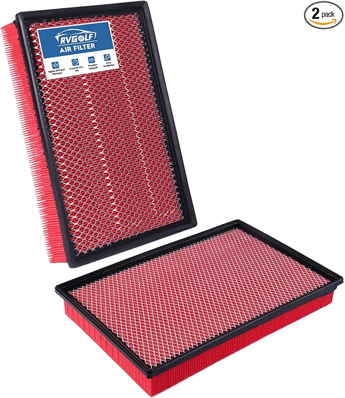 2PCS Engine Air Filter Fit for Ram1500, Ram 2500, Ram 3500 Air Filter
