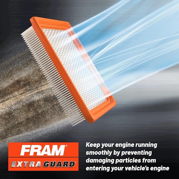 FRAM Extra Guard Rectangular Panel Engine Air Filter Replacement, Easy Install