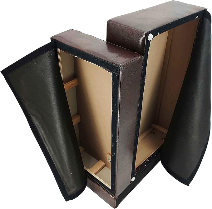 FixtureDisplays Dog Sofa Bed Brown Synthetic Leather Recliner Lounge Chair Couch Seat 30x20x13-27x16 Great for Smaller Dogs Parts Nested. Peel Black Liners to find Smaller Parts. 10058-NPF