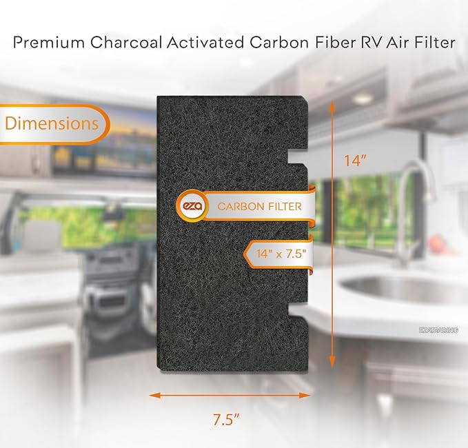 RV Premium Charcoal Activated Carbon Fiber Air Conditioner Filter