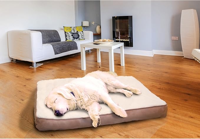 Furhaven Memory Foam Dog Bed for Small Dogs w/ Removable Washable Cover, For Dogs Up to 20 lbs - Sherpa & Suede Mattress - Espresso, Small
