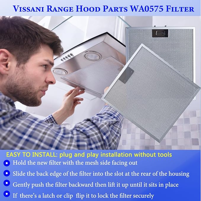 2-Pack Upgraded WA0575 Range Hood Filters Replacement
