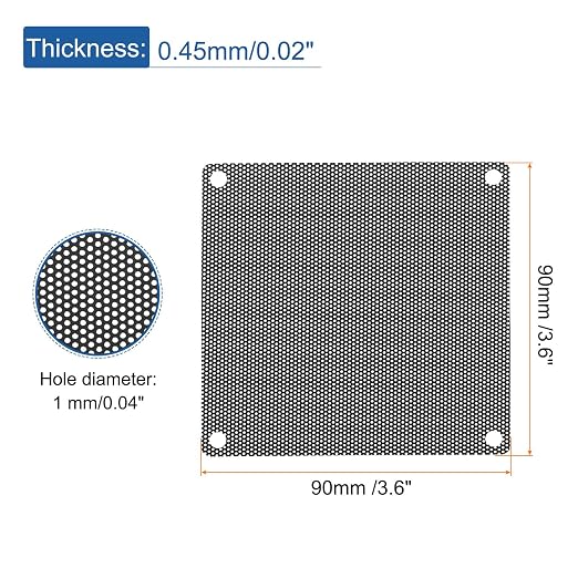 MECCANIXITY 20PCS PC Dust Filter, 90mmx90mm PVC Computer Case Cooler Dustproof