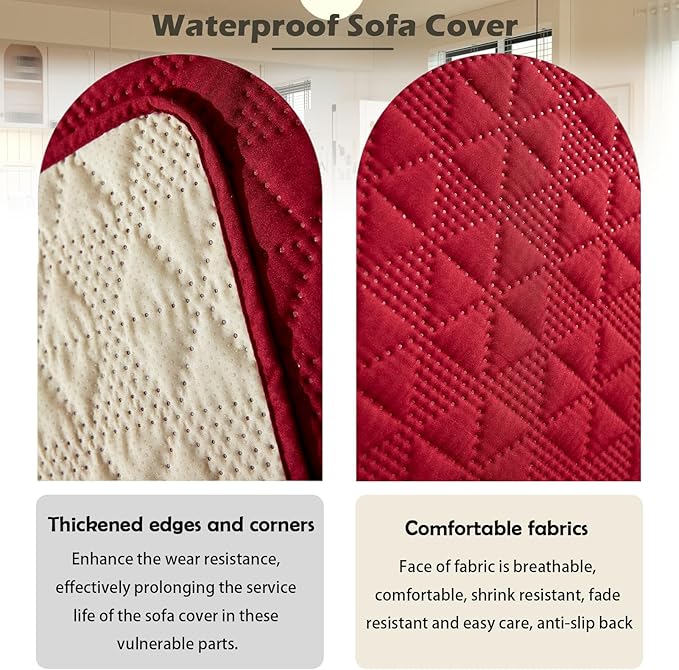 Waterproof Dog Bed Cover Pet Blanket, Soft Pet Couch Covers for Sofa Washable, Bed Couch Sofa Furniture Protector for Puppy Cat Kids (Red,100 * 127 CM)