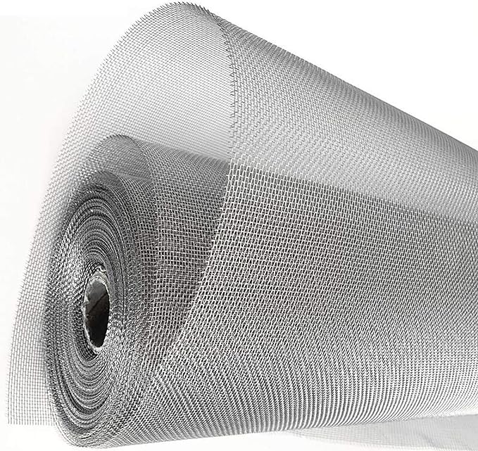 KISKIS 304 Stainless Steel Woven Wire Mesh, Wire Mesh Window Screen Mesh
