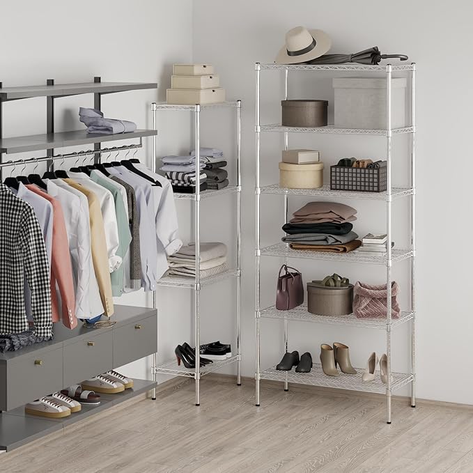 18" Deep x 36" Wide x 86" Height Wire Shelving Kit | 6-Tier | NSF Commercial Storage Rack Unit