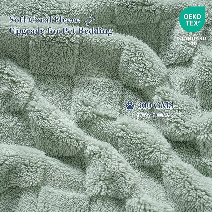 David's Home Large Dog Blankets Washable Pet Bed Cover, Soft Fluffy Fuzzy Cat Puppy Blanket with Premium 300GSM Fleece for Pet Kitten Doggy, Aqua Gray, 50x60IN
