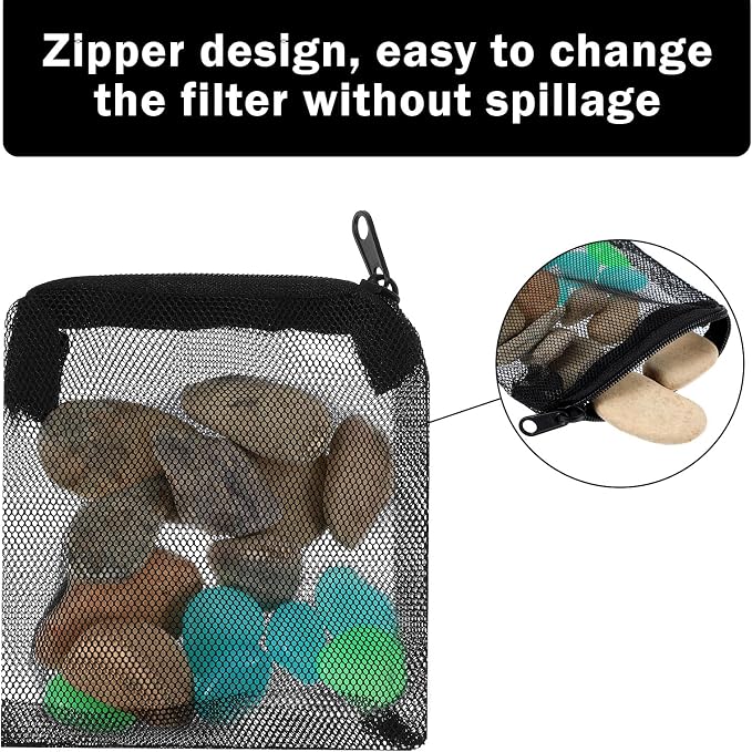 10 Pcs Aquarium Media Bags, 3.9" X 4" Filter Media Bag Small Media Bags