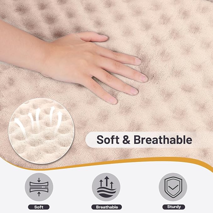 Dog Bed Mat, Soft Foam Dog Crate Pad for Small Medium Dogs, Stylish Bone-Shaped, Anti Slip & Washable Pet Floor Mat Puppy Bed for Crates, Kennel