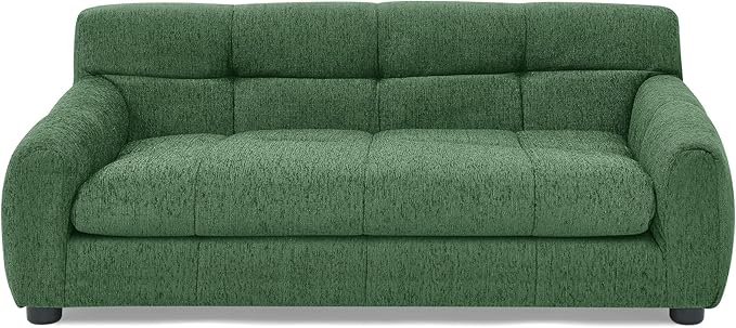 Soft and Comfortable Dog Couch Bed,Elevated Large Dog Sofa with Backrest and Armrestsmodern Rectangular pet Sofas,pet Furniture. Dry Cleanable Fabric Furniture for Medium and Large Dogs (Green)