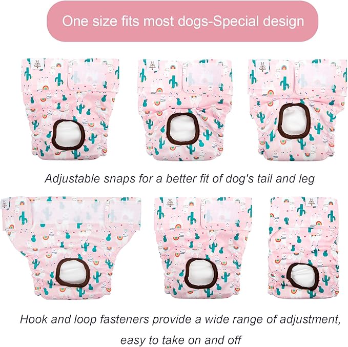 CuteBone Dog Diapers Female Washable Small Medium Large 3 Pack Reusable Doggie Diapers Puppy Period Pants for Doggy Heat Cycle Peeing D31XS