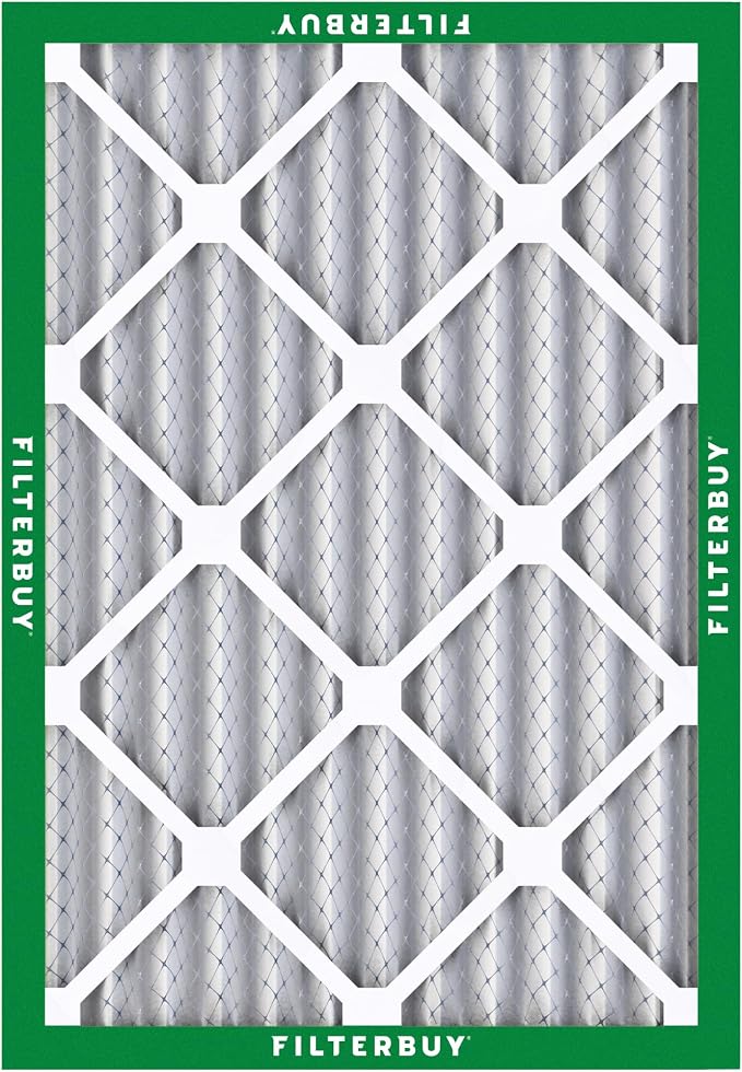 Filterbuy 20x22x2 Air Filter MERV 8 Essential Dust & Allergy Defense,