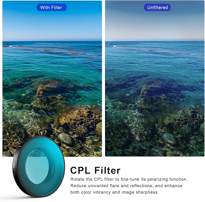 Haoge CPL Filters for Insta360 GO Ultra, CPL Polarizer Filter for Go Ultra