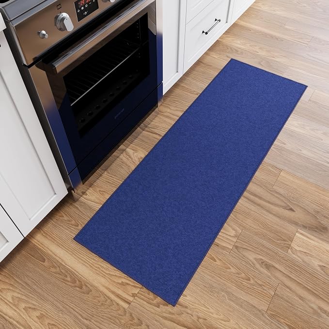 Ottomanson Hallway Runner Rug 20" x 59" Non Slip Solid Area Rugs Easy to Clean