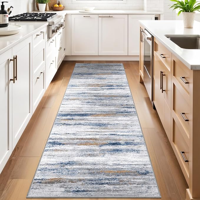 3x10 Washable Runner Rug for Family: Easy-to-Clean Runners for Hallway Entryway
