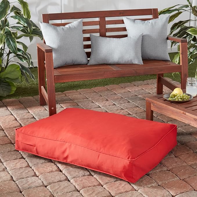 Casey Small (36 x 24 in.) Salsa Rectangle Indoor/Outdoor Pillow Style Dog Bed