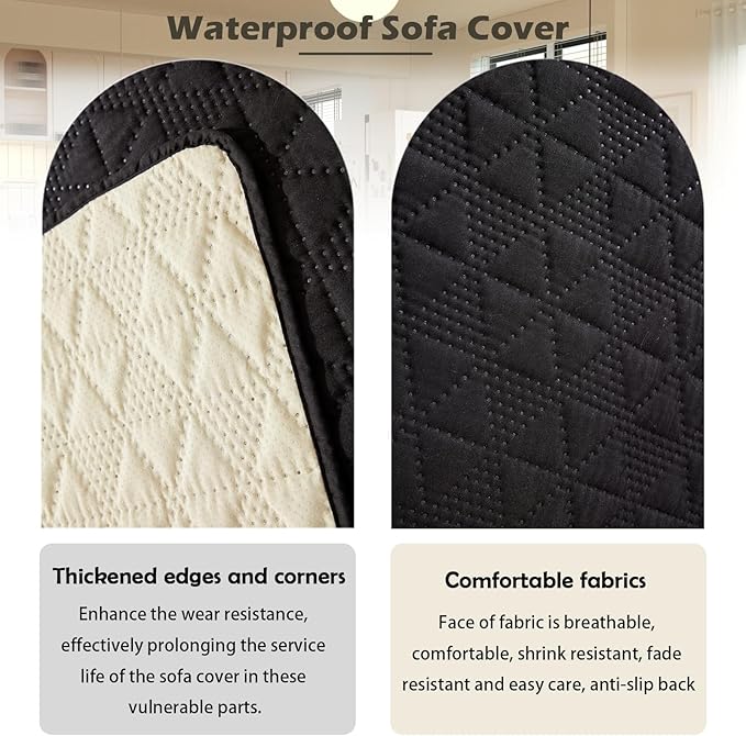 Waterproof Dog Bed Cover Pet Blanket, Soft Pet Couch Covers for Sofa Washable, Bed Couch Sofa Furniture Protector for Puppy Cat Kids (Black,100 * 127 CM)