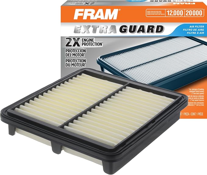 FRAM Extra Guard Rectangular Panel Engine Air Filter Replacement, Easy Install