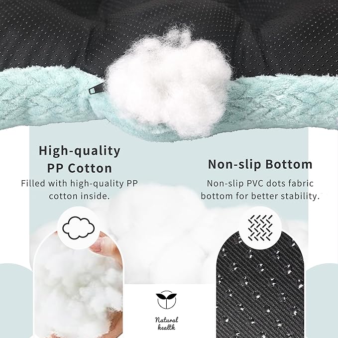 Dog Bed for Small Dogs Crate Washable 22 inch Dog Mats for Sleeping,Up to 15 lbs Soft and Fluffy Sage Green S