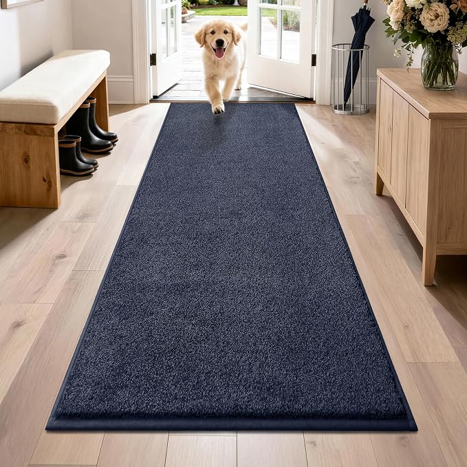 PURRUGS Dirt Trapping Door Mat 31.5" x 70", Non-Slip Machine Washable Entryway