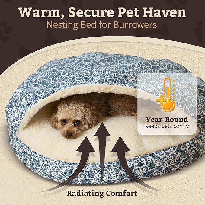 Snoozer Luxury Cozy Cave Pet Bed, Wag Collection, Extra Large - Ramey Oxford