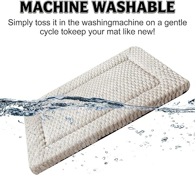 Dog Bed Mat - Soft Crate Pad for Kennel, Durable Pet Bed for Small Dogs & Cats - Comfort Support for Pet Crate, Cage, House