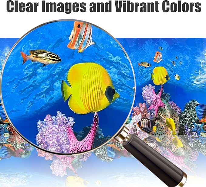 Aquarium Background Poster Water Plants 3D Coral Fish Tank Background Picture Double Sides Fish Tank Stickers 10 20 Gallon Tank 12"x 25"