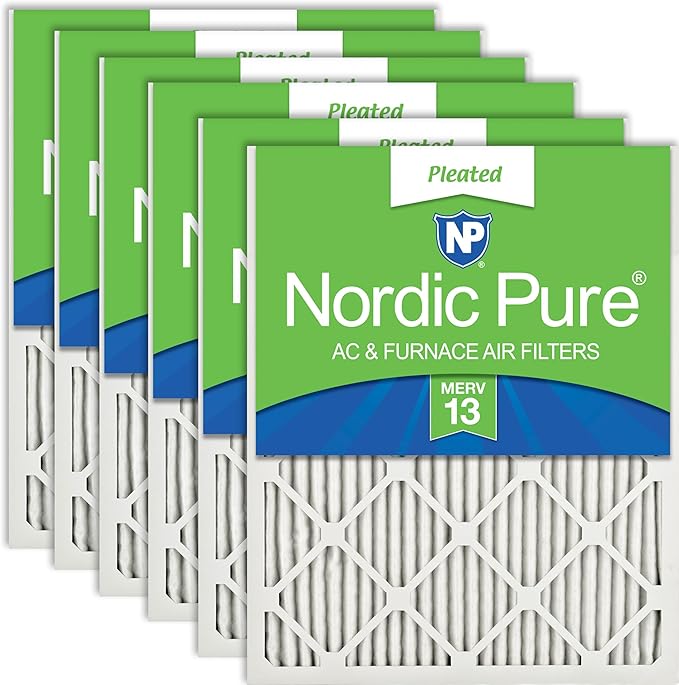 Nordic Pure 14x30x1 Pleated MERV 13 Air Filters 6 Pack