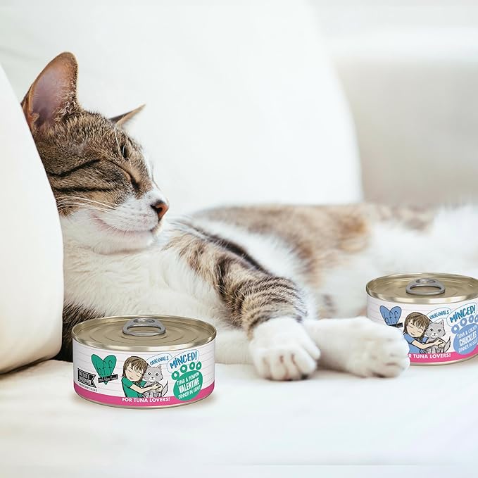 Weruva BFF Minced Natural Wet Cat Food, Tuna and Chicken 4 Eva in Gravy, 3oz Can, Pack of 24