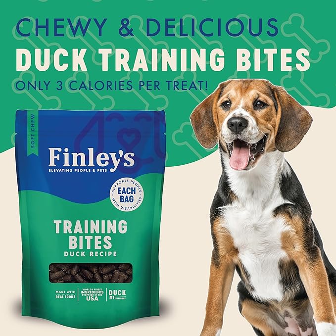 Finley's Training Treats for Puppies, Soft Duck Dog Treats for All Ages and Sizes, Limited Ingredient, Low Calories, 16oz, 6 Pack