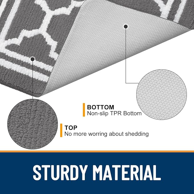 Buganda Long Indoor Door Mat, Dirt-Resistant and Absorbent Doormat, Low Profile