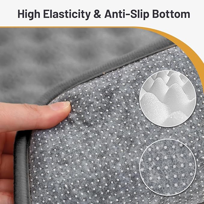 Dog Bed Mat, Soft Foam Dog Crate Pad for Small Medium Dogs, Stylish Bone-Shaped, Anti Slip & Washable Pet Floor Mat Puppy Bed for Crates, Kennel
