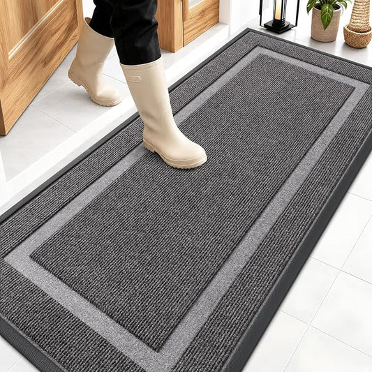 OLANLY Front Door Mat Indoor Outdoor Entrance, Waterproof All-Season,