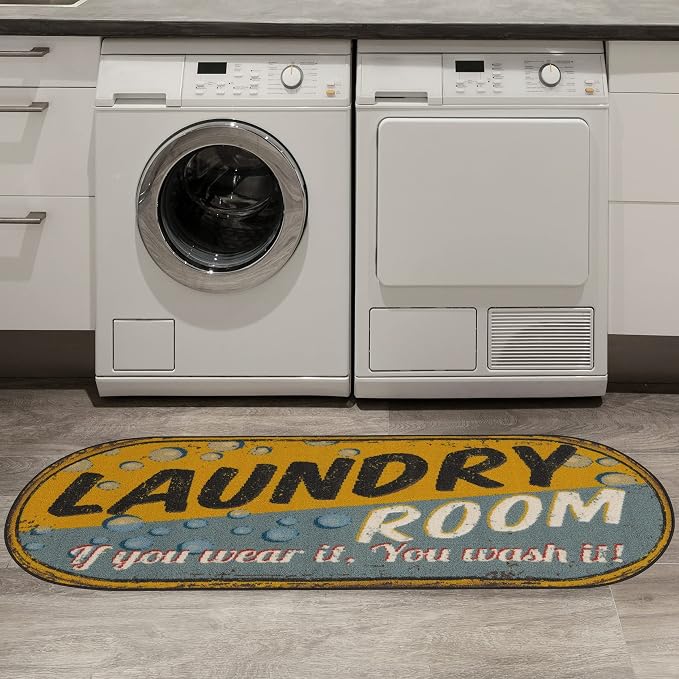 Ottomanson 20" x 59" Oval Laundry Room Rug