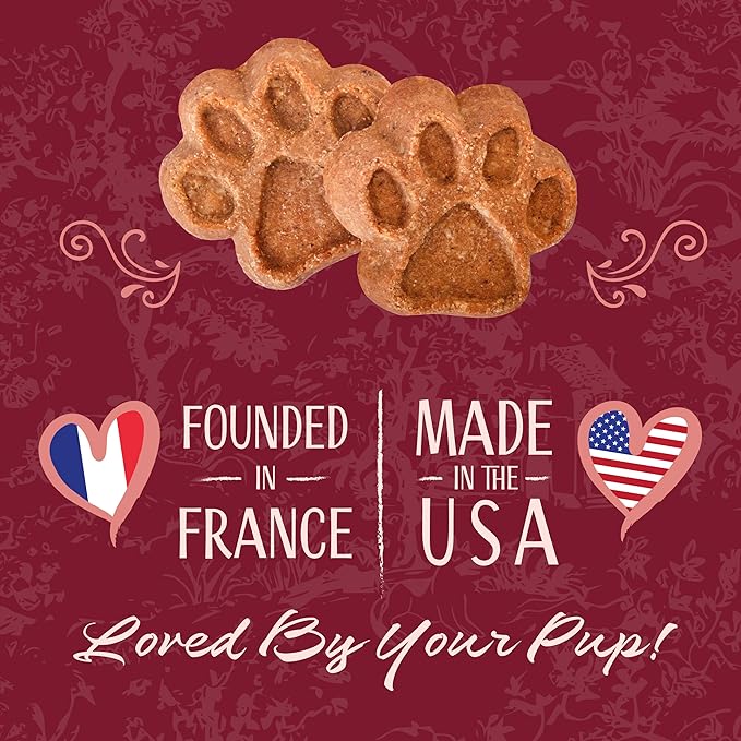 L'artisan Canine Barkerie Biscuits | Crunchy Dog Treats | French Recipes | Made in the USA | 8oz (Salmon)