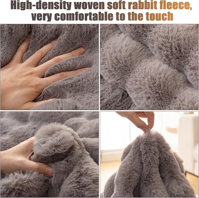 Couch Covers For Dogs,Funny Fuzzy Pet Couch Cover,Plush Solid Colour Non-Slip Couch Cover,Big Dog Bed Blanket, Washable Soft Plush Throw Protector For Bed Couch Car Sofa (35.73x35.43in, Dark Grey)