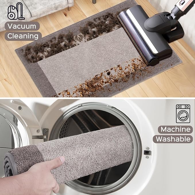 Machine Washable Kitchen Rug 24" x 70", Non Slip Kitchen Mat
