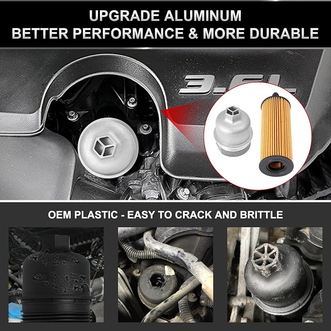 Upgrade Aluminum Engine Oil Filter Housing Cap