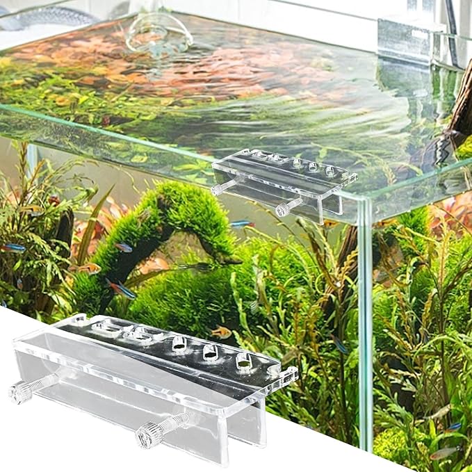 Fish Tank Tool Organizer - Acrylic Aquarium Rack, Transparent Maintenance Stand, Plant Tool Holder, Durablee Water Grass Organizer | Multi-Slot Storage Rack Elegant Display for Scissors, Tweezers