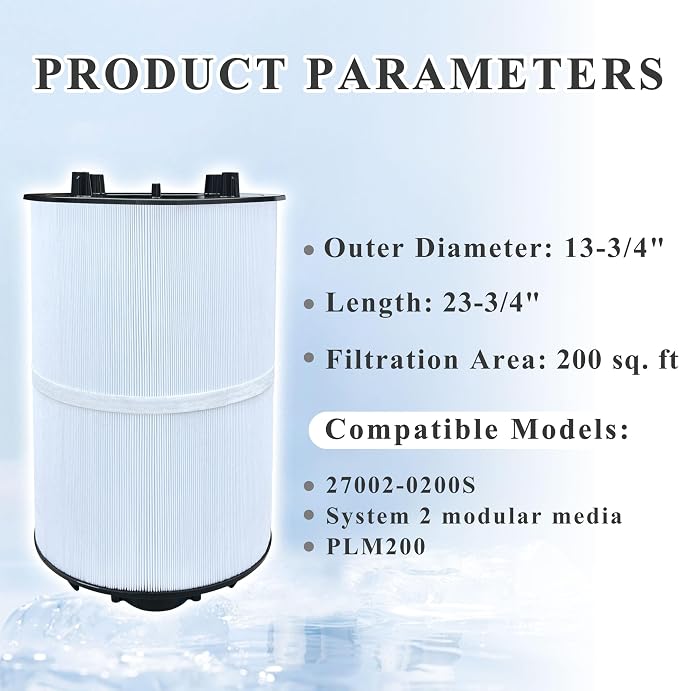 Pool Filter Compatible with 27002-0200S, System 2 Modular Media, 200 sq.ft Pool