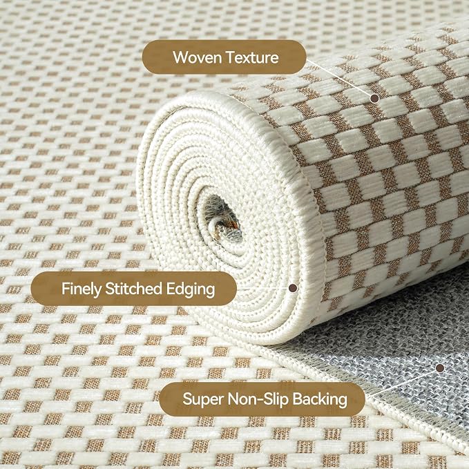 YDKGL 2x5 ft Hallway Runner Rug Boho Woven Washable Long Kitchen Runner Rugs