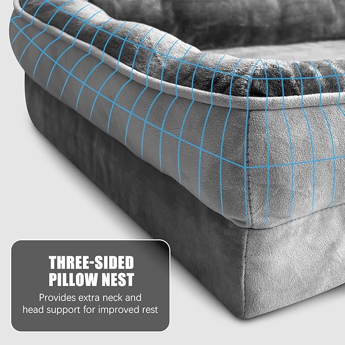 Cozy Washable Pet Bed: Fluffy, Plush Lounger & Soft Mattress for Small or Large Pets - Indoor, Portable Sleeping Mat for Ultimate Comfort (X-Large)