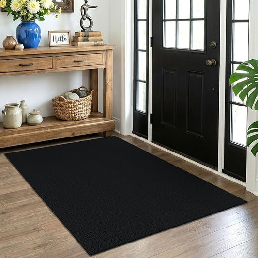EARTHALL Washable Area Rug 4x5 Ft Non Slip Rugs