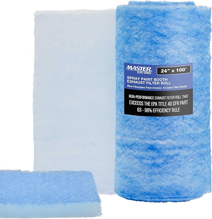 Master Airbrush Elite Paint Spray Booth Exhaust Filter Roll 24" x 100'