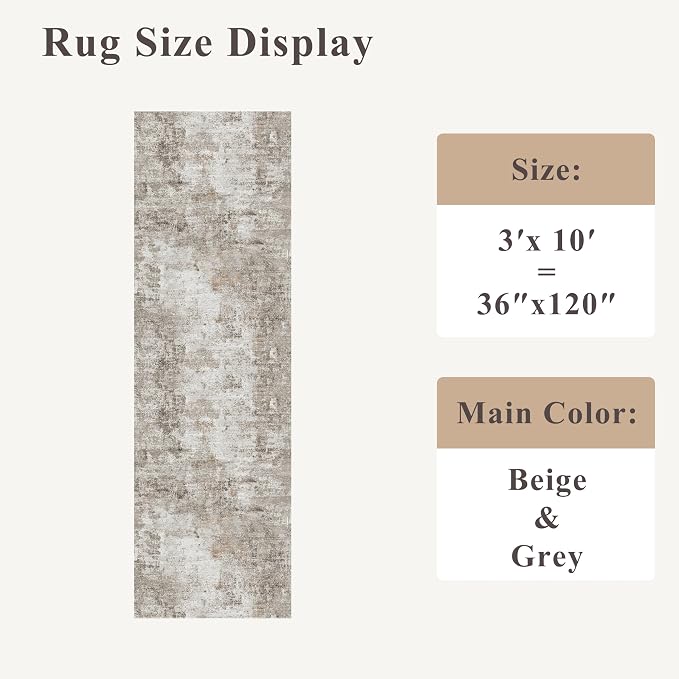 3x10 Ft Long Hallway Runner Rug