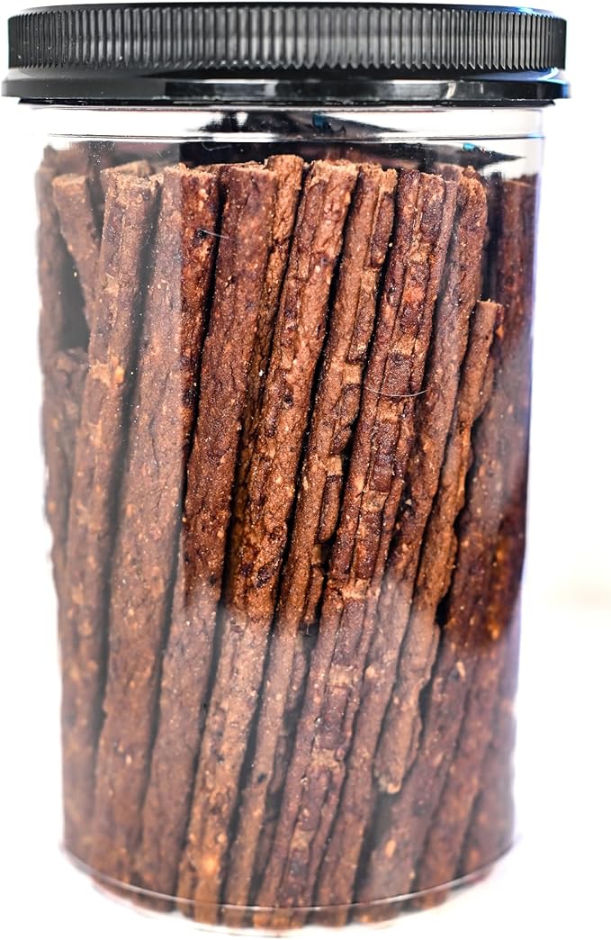 Miss Nelly's- All Natural Pork Jerky Dog Treats Made in USA Only-Original Smoke House Recipe-Minimally Processed Soft Sticks Dog Jerky Treats-32 oz. Jars